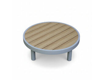Amalfi loungetafel | aluminium + polywood | beige | 70cm rond