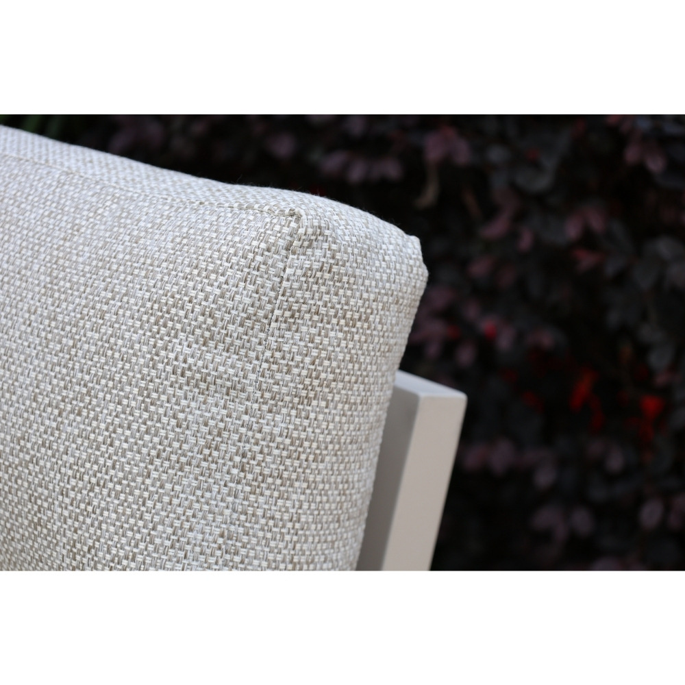 Manhattan stoel-bank loungeset - verstelbaar incl. tafel | aluminium + polywood | beige | 5-delig