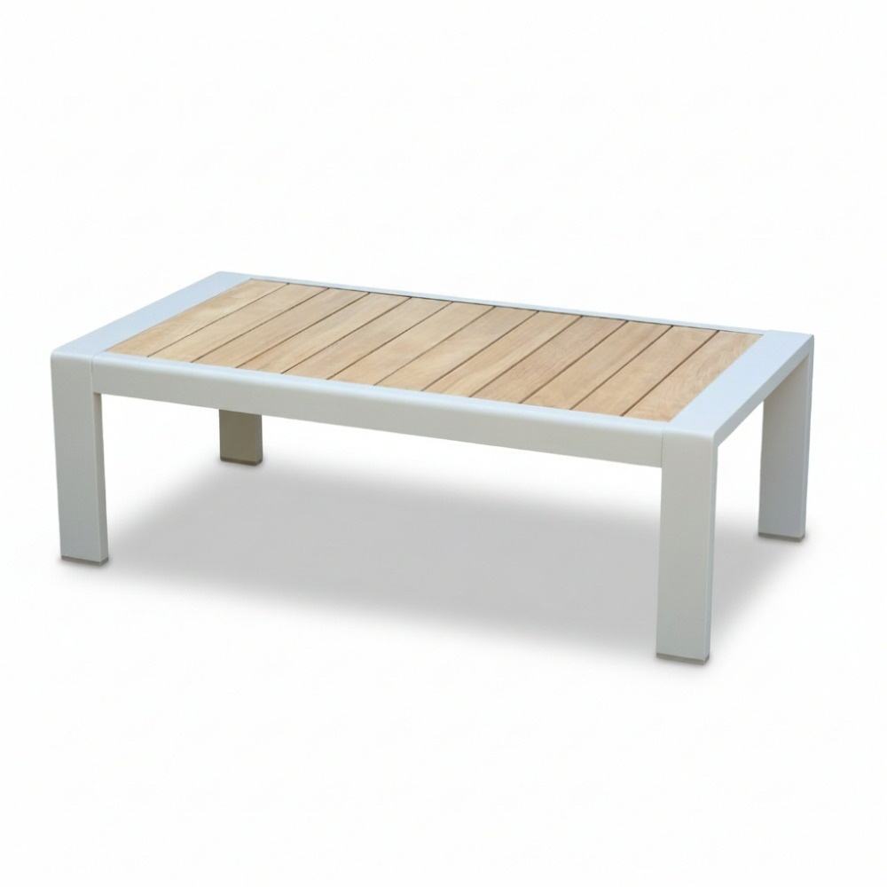 Manhattan loungetafel | aluminium + polywood | beige | 113x62cm