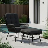 Dex loungestoel tuin | touw + aluminium | Lava Grey