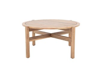 Braga koffietafel | hardhout | light teak look | 80cm rond
