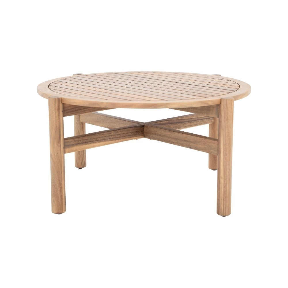 Braga koffietafel | hardhout | light teak look | 80cm rond afbeelding