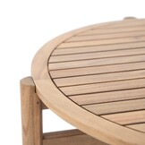 Braga koffietafel | hardhout | light teak look | 80cm rond