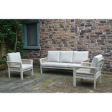 Venezia stoel-bank loungeset 5 personen | aluminium + touw | beige | 3-delig