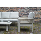 Venezia stoel-bank loungeset 5 personen | aluminium + touw | beige | 3-delig