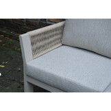 Venezia stoel-bank loungeset 5 personen | aluminium + touw | beige | 3-delig