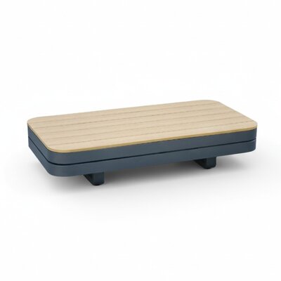 Serrento loungetafel | aluminium + polywood | antraciet | 120x62cm