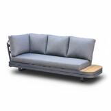 Serrento hoek loungeset rechts 6 personen | aluminium + polywood | antraciet | 2-delig - 241x226cm