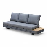 Serrento hoek loungeset links 6 personen incl. tafel | aluminium + polywood | antraciet | 4-delig