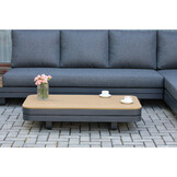 Serrento hoek loungeset links 6 personen incl. tafel | aluminium + polywood | antraciet | 4-delig