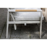 Manhattan stoel-bank loungeset - verstelbaar 5 personen | aluminium + polywood | beige | 3-delig