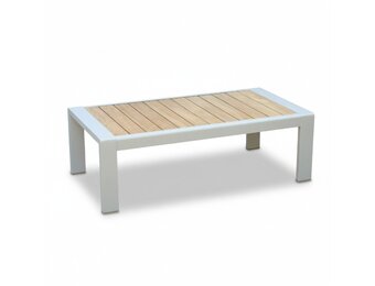 Manhattan loungetafel | aluminium + polywood | beige | 113x62cm