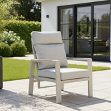 Manhattan loungestoel beige | aluminium + polywood | beige