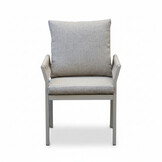 Venezia dining tuinstoel | aluminium + touw | beige