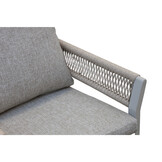 Venezia dining tuinstoel | aluminium + touw | beige