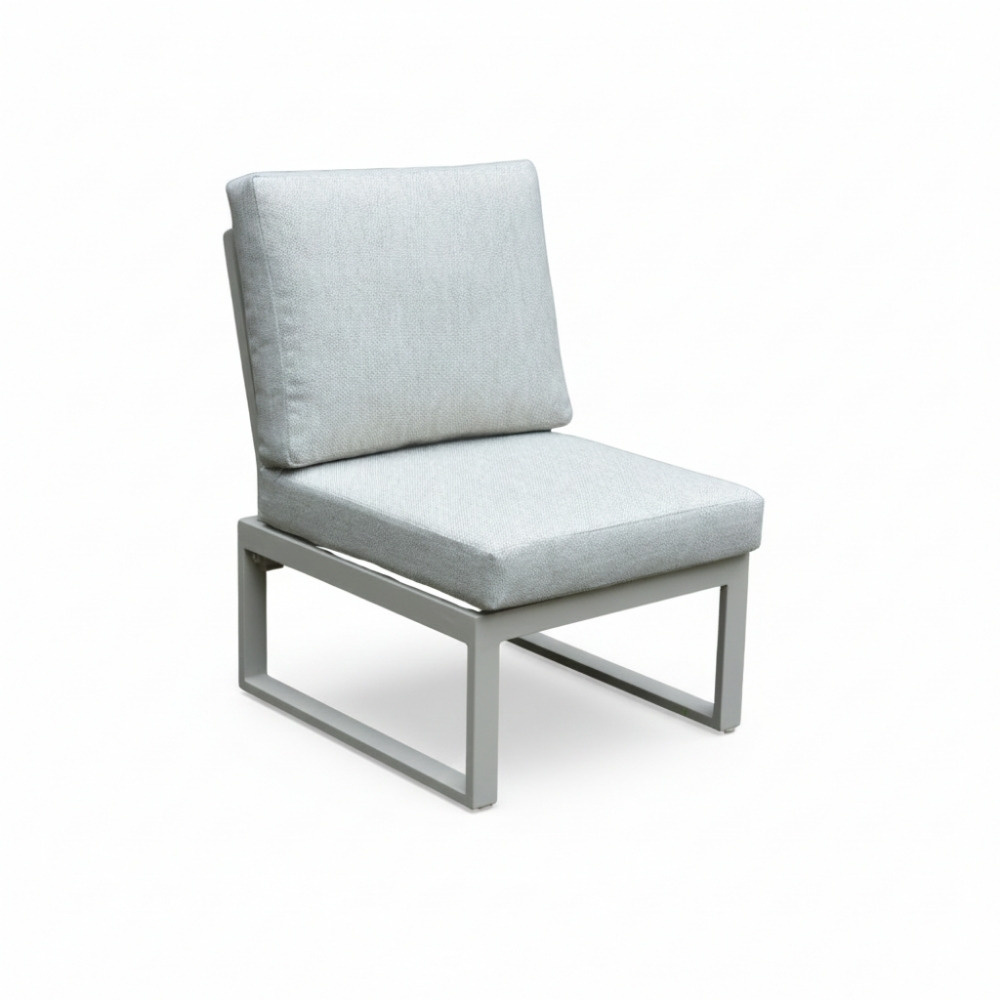 Venezia hoek loungeset incl. stoel 7 personen | aluminium + touw | beige | 5-delig - 267x207cm