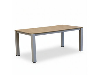 Manhattan dining tuintafel 4 personen | polywood + aluminium | Natural Wood/beige | 180cm