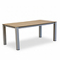 LUX outdoor living Manhattan dining tuintafel 4 personen | polywood + aluminium | Natural Wood/beige | 180cm