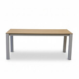 Manhattan dining tuintafel 4 personen | polywood + aluminium | Natural Wood/beige | 180cm