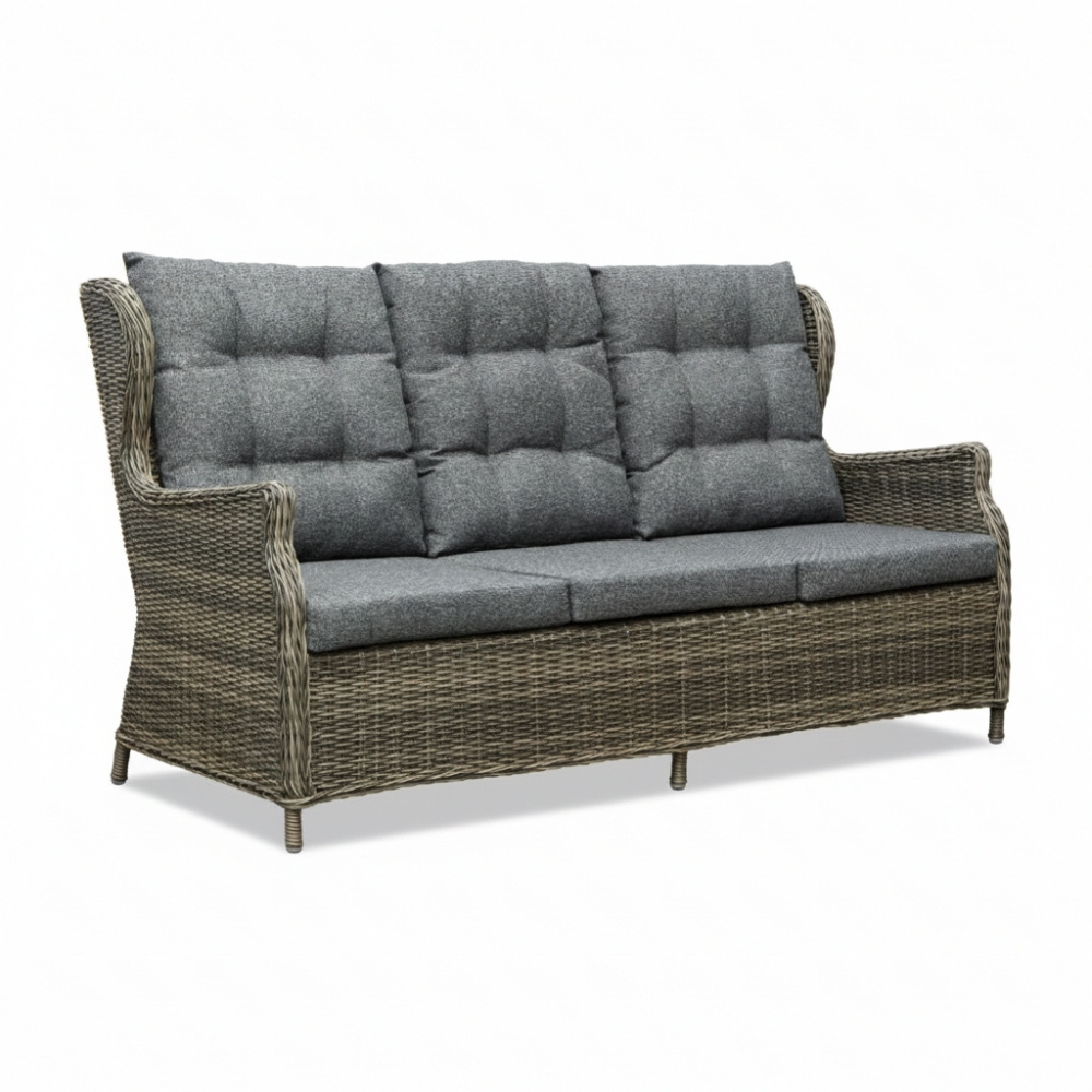 Belfort loungebank | aluminium + wicker | Kobo Grey