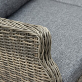 Belfort loungebank | aluminium + wicker | Kobo Grey