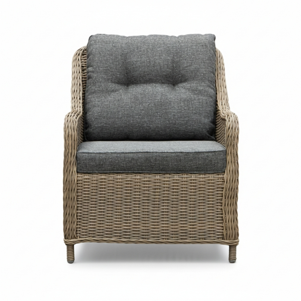 Arizona stoel-bank loungeset 5 personen | wicker | Ash Grey | 4-delig
