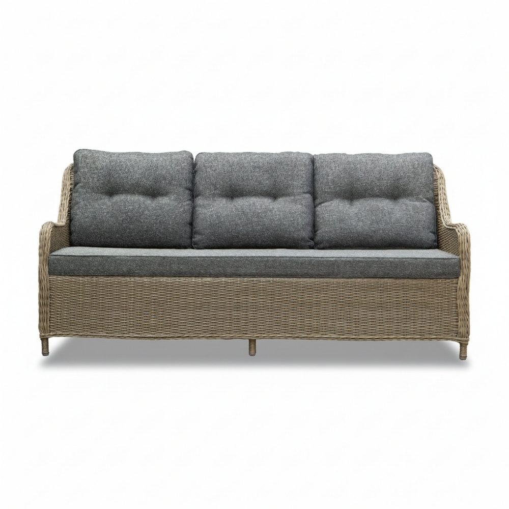 Arizona stoel-bank loungeset 5 personen | wicker | Ash Grey | 4-delig