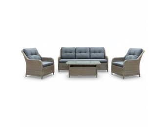 Arizona stoel-bank loungeset 5 personen | wicker | Ash Grey | 4-delig