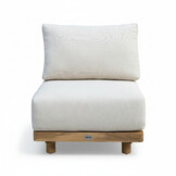 Sienna hoek loungeset 6 personen | touw + aluminium | zand | 4-delig - 296x226cm