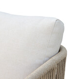 Sienna hoek loungeset 6 personen | touw + aluminium | zand | 4-delig - 296x226cm