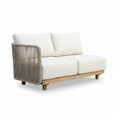 Sienna hoek loungeset 6 personen incl. tafel | touw + aluminium | zand | 5-delig - 296x226cm