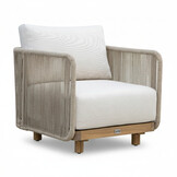 Sienna stoel-bank loungeset 5 personen | touw + aluminium | zand | 3-delig