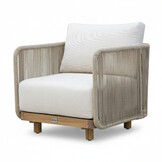Sienna stoel-bank loungeset 5 personen | touw + aluminium | zand | 3-delig