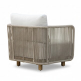 Sienna stoel-bank loungeset 5 personen | touw + aluminium | zand | 3-delig