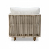 Sienna stoel-bank loungeset 5 personen incl. tafel | touw + aluminium | zand | 5-delig