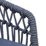 Femke dining tuinstoel | touw + aluminium | antraciet