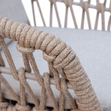 Femke dining tuinstoel | touw + aluminium | beige