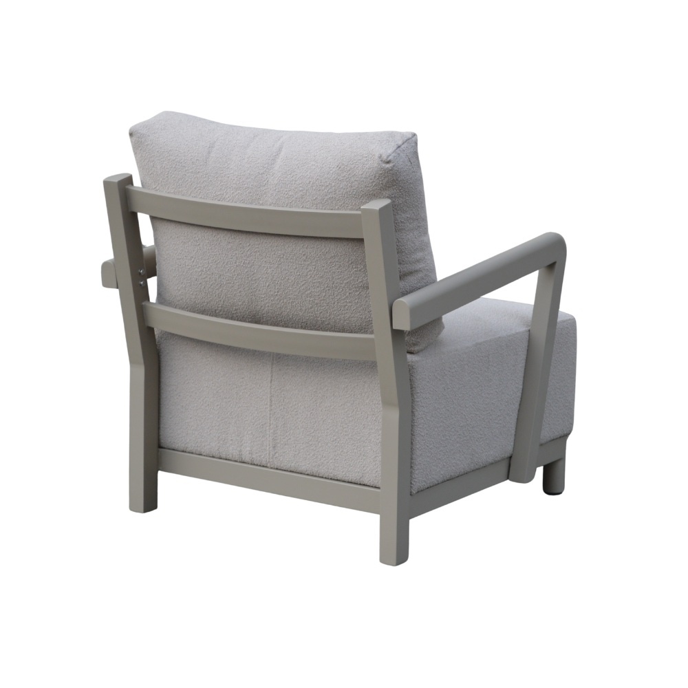 Amalfi stoel-bank loungeset 5 personen | aluminium + polywood | beige | 3-delig