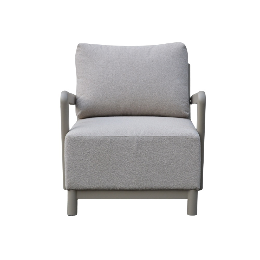 Amalfi stoel-bank loungeset 5 personen | aluminium + polywood | beige | 3-delig