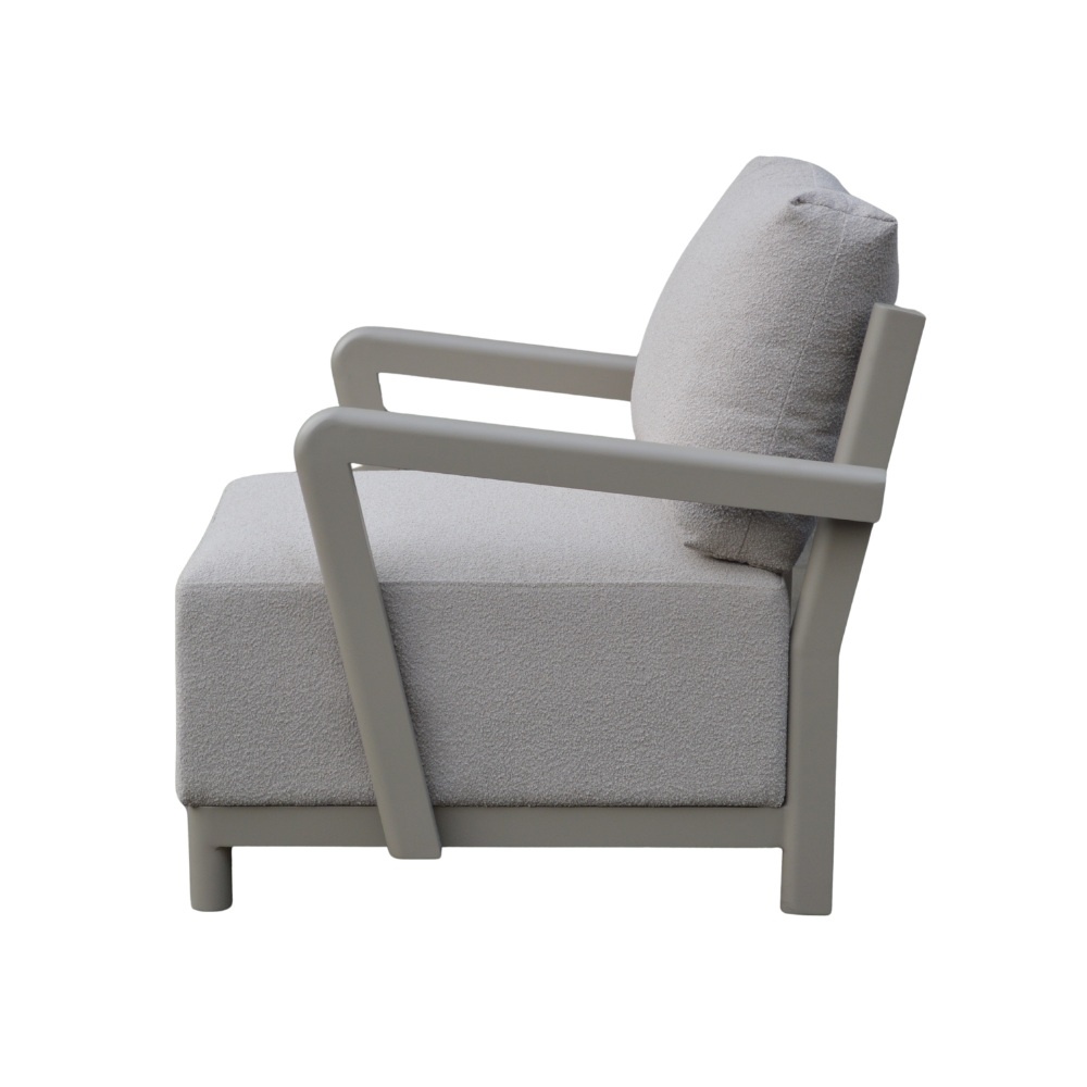 Amalfi stoel-bank loungeset 5 personen | aluminium + polywood | beige | 3-delig