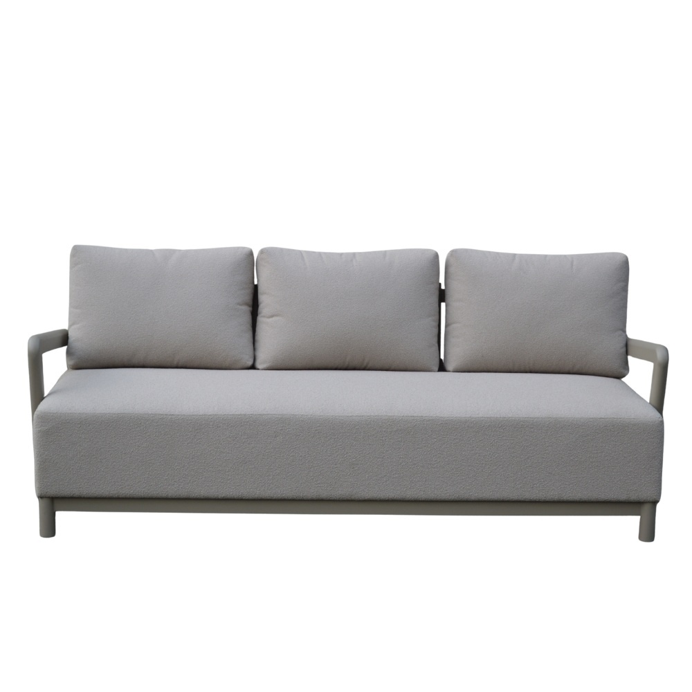 Amalfi stoel-bank loungeset 5 personen | aluminium + polywood | beige | 3-delig
