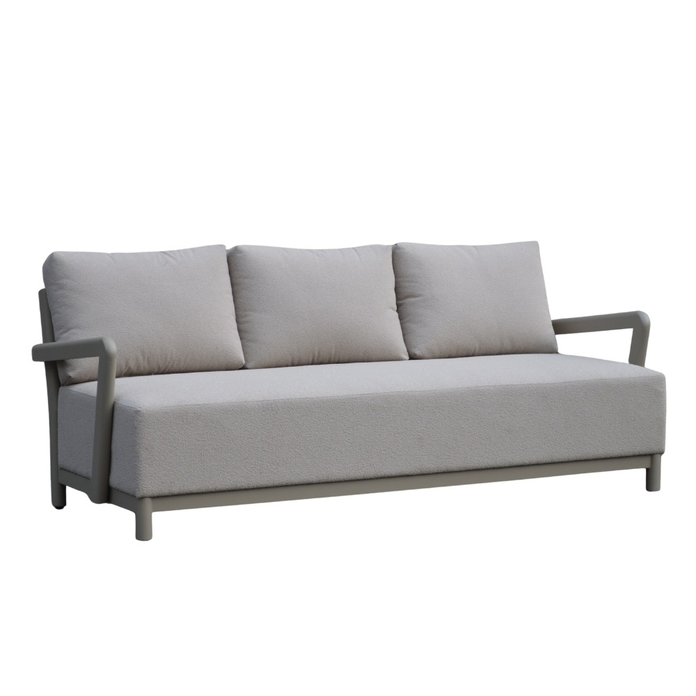 Amalfi stoel-bank loungeset 5 personen | aluminium + polywood | beige | 3-delig