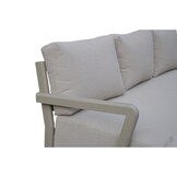 Amalfi stoel-bank loungeset 5 personen incl. tafels | aluminium + polywood | beige | 5-delig