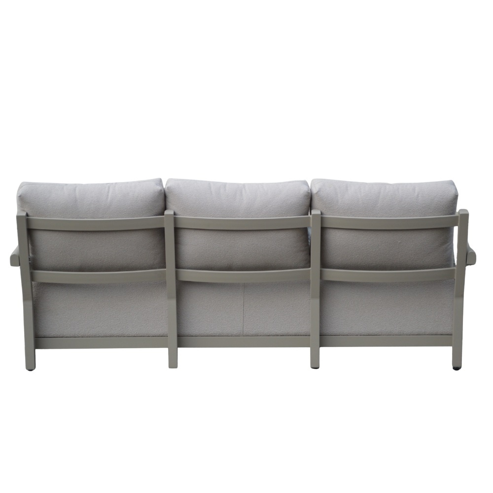 Amalfi stoel-bank loungeset 5 personen incl. tafels | aluminium + polywood | beige | 5-delig