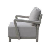 Amalfi stoel-bank loungeset 5 personen incl. tafels | aluminium + polywood | beige | 5-delig