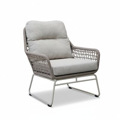 Valencia loungestoel | touw + aluminium | Almond Beige