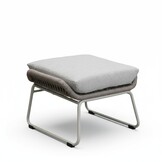 Valencia voetenbank | touw + aluminium | Almond Beige