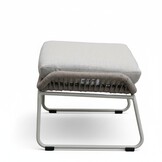 Valencia voetenbank | touw + aluminium | Almond Beige