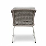 Tulum dining tuinstoel | touw + aluminium | Almond Beige