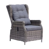 Belfort stoel-bank loungeset - verstelbaar 5 personen | wicker | Kobo Grey | 4-delig